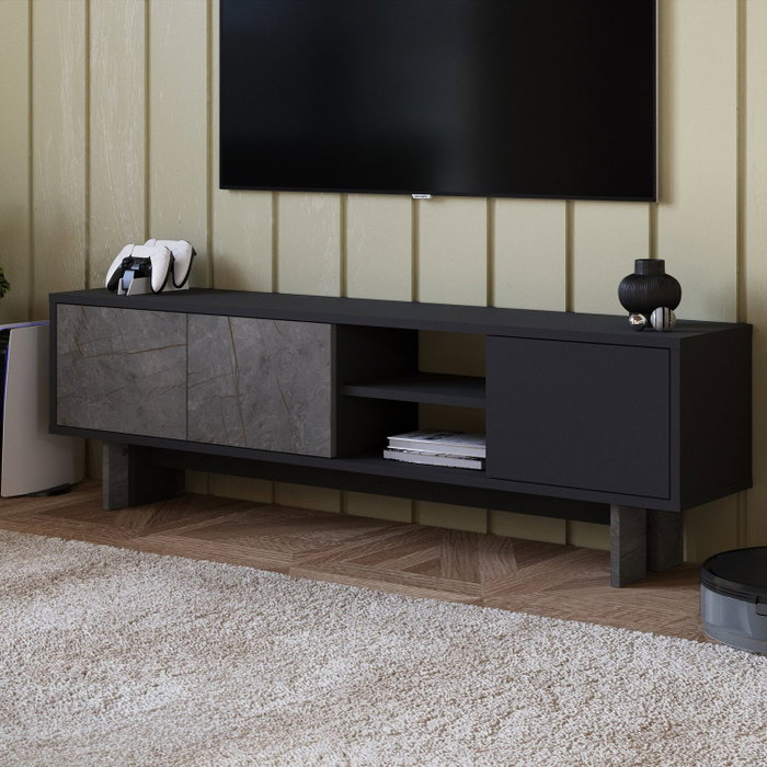 Hanah Home Ravello Soporte para TV Mármol y Antracita